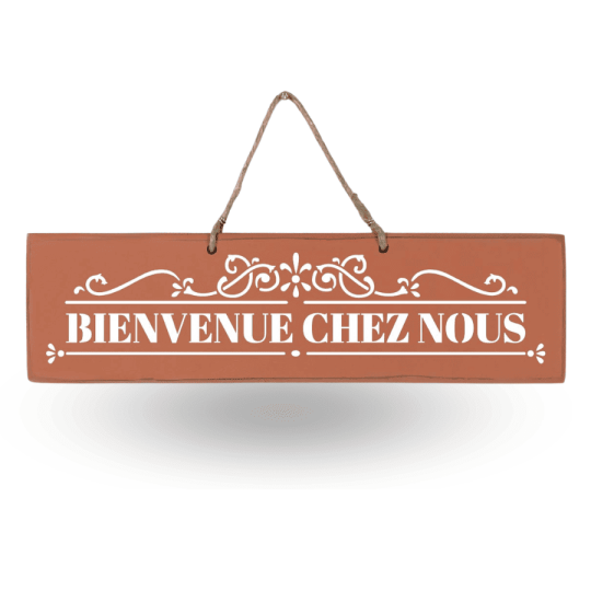 Pancarte en bois décorative - Bienvenue chez nous