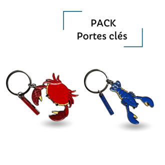 Special Offer: Red Crab Keyring / Blue Lobster Keyring – ‘Little Treasures of the Sea’ nautical bag charm