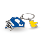 Porte clés Super Papa bleu - Couronne jaune