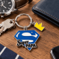 Porte clés Super Papa bleu - Couronne jaune