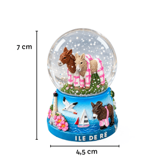 Île de Ré snow globe – Donkeys in trousers