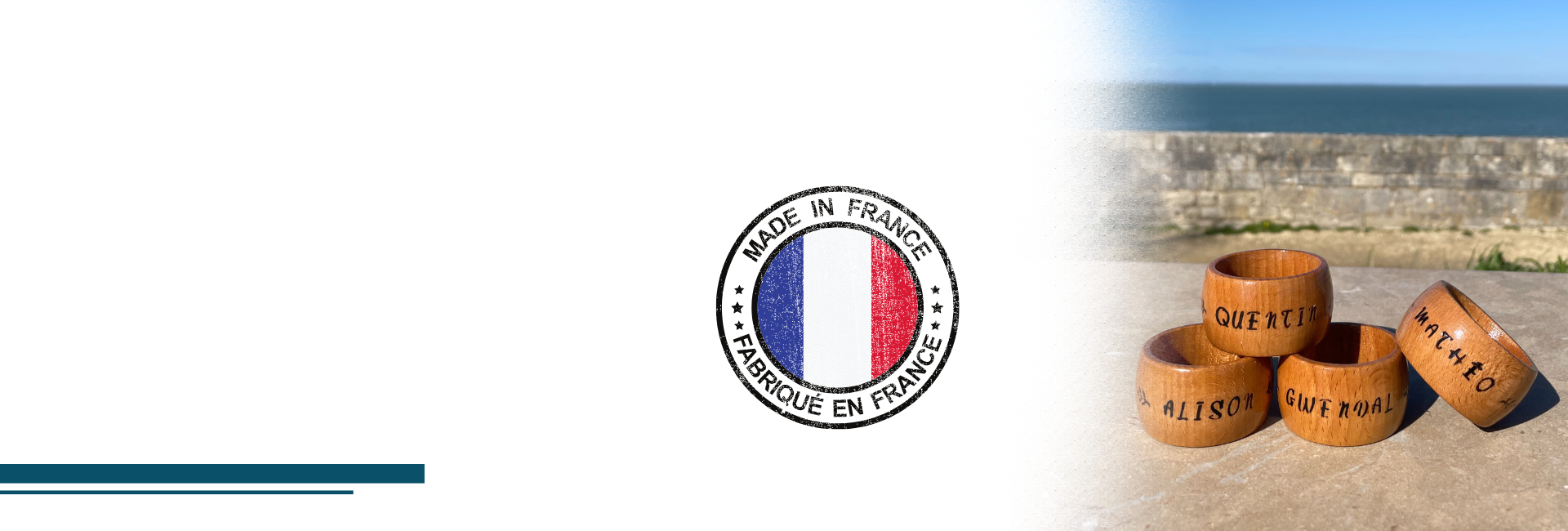 Rond de serviette en bois personnalisable image